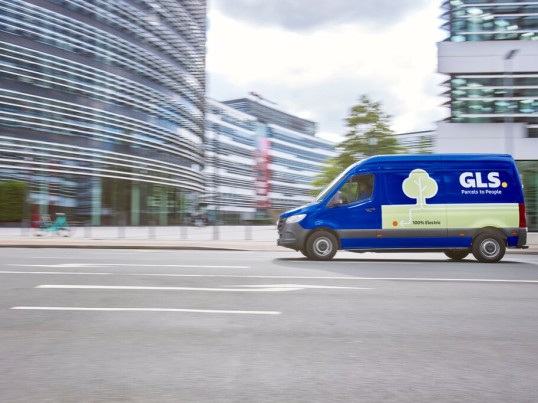 GLS-Zustellfahrer-im Auto