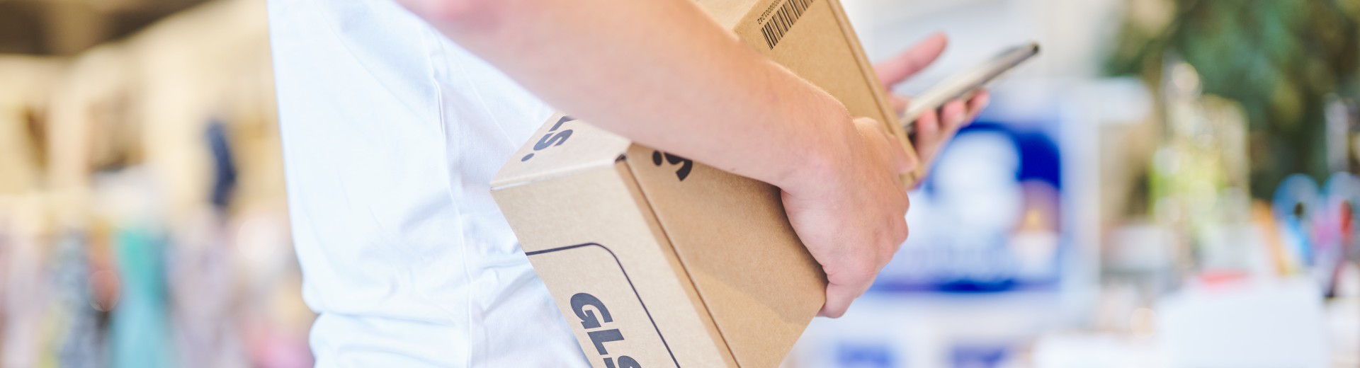 Customer at the Parcel Shop