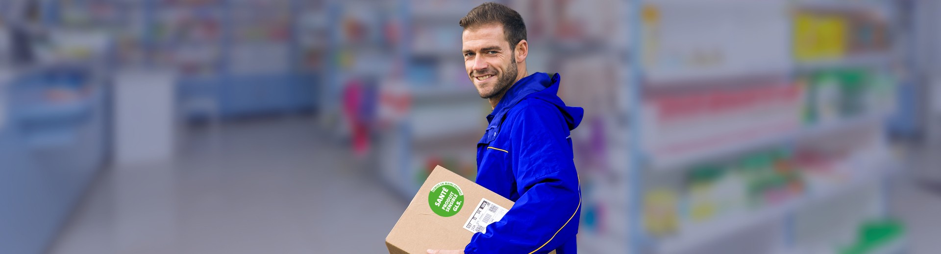 GLS France driver medicine parcels green label health sensitive products