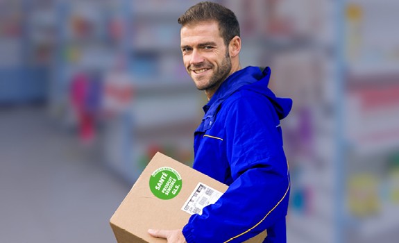 GLS France driver medicine parcels green label health sensitive products