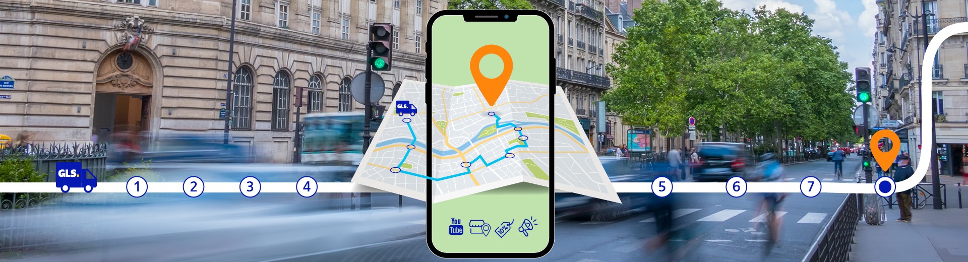 Écran de suivi de colis avec Engage Plus de GLS