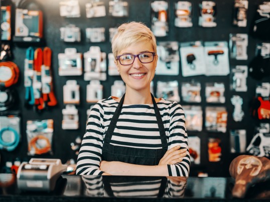 Een GLS Parcel Shop houder