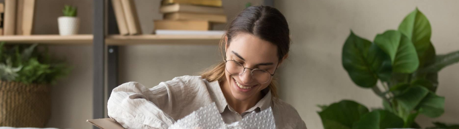 Woman sends a parcel