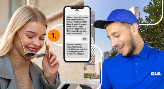 Kurir in stranka komunicirata o dostavi paketa preko Viber aplikacije